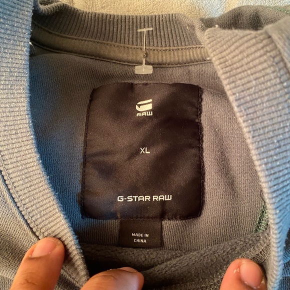 G-Star Okisi Crewneck Sweater Sage Green White - Picture 4 of 4